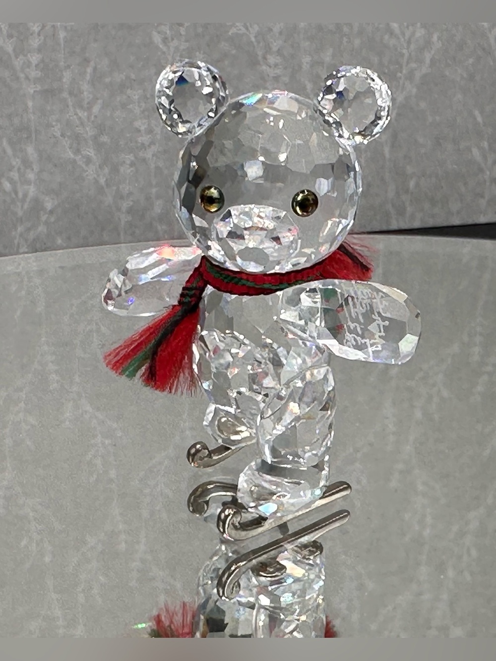 Swarovski Vintage HolidayCrystal Chris Bear Skate 193011 ARTIST SIGNED